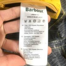 ■ビンテージ Barbour バブアー WATERPROOF AND BREATHABLE フード付き ナイロンジャケット 古着 雨具 イエロー ボーイズ サイズ6■_画像10