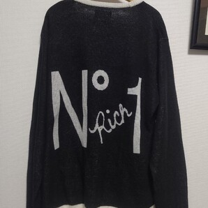 ジョイリッチ No.1 バックロゴ カーディガン 黒 L