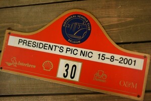 103747 ラリープレート　ヴィンテージカークラブ ナンバー「HISTORICAL VEHICLE CLUB」 記念プレート クラシックカー ビンテージ