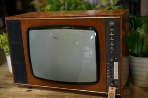 104925 Vintage [RFT COLOR 20/1] Brown tube tv Germany made MADE IN GERMANY Germany made antique Vintage retro 