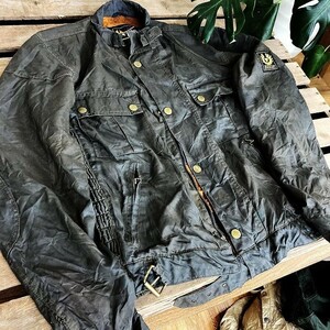 105946 「BELSTAFF」　ベルスタッフ　ベタつきあり　ナイロンジャケット　MADE IN ITALY　 　ヴィンテージ ビンテージ　アンティーク