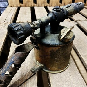 106039[BLADON]BIRMINGHAM ENGLAND brass torch burner blow torch portable cooking stove camp brass Vintage Vintage antique 