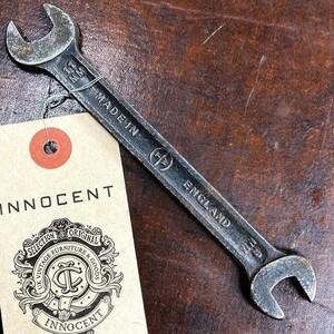 105372　スパナ　ツール　工具　英国製　ヴィンテージ　MADE IN ENGLAND　ガレージ　インダストリアル　ビンテージ　アンティーク　当時物