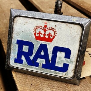 106061 ヴィンテージ　RAC ( Royal Automobile Club ) カーバッチ エンブレム　ENGLAND　ビンテージ　アンティーク　当時物