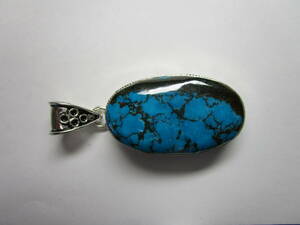 (1496) turquoise 19g Vintage style pendant 