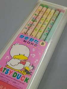 [ rare ]patsi Duck!PATSYDUCK!MONO/ mono .... pencil B/1 2 ps / eraser attaching Sony 1992 year dragonfly pencil Showa era Heisei era retro records out of production that time thing 