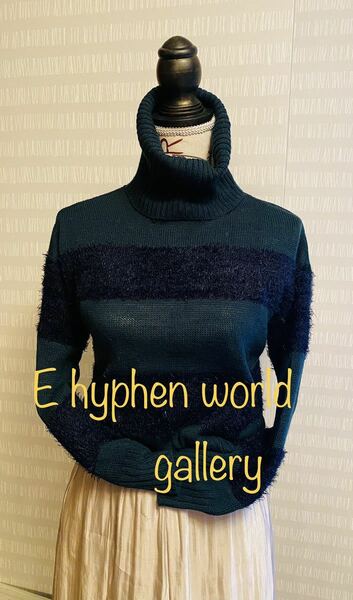 E hyphen world gallery 長袖 ニット・ハイネックセーター