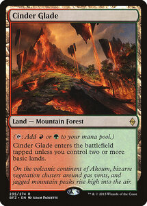 MTG ■土地/英語版■ 《燃えがらの林間地/Cinder Glade》戦乱のゼンディカー BFZ