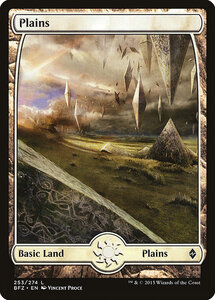 MTG ■土地/英語版■ 《平地/Plains》戦乱のゼンディカー BFZ