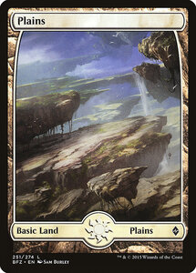 MTG ■土地/英語版■ 《平地/Plains》戦乱のゼンディカー BFZ