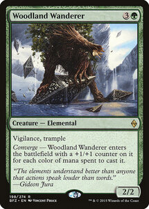 MTG ■緑/英語版■ 《放浪する森林/Woodland Wanderer》戦乱のゼンディカー BFZ