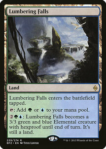 MTG ■土地/英語版■ 《伐採地の滝/Lumbering Falls》戦乱のゼンディカー BFZ