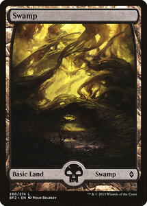 MTG ■土地/英語版■ 《沼/Swamp》★FOIL★ 戦乱のゼンディカー BFZ