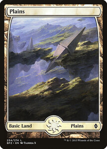 MTG ■土地/英語版■ 《平地/Plains》★FOIL★ 戦乱のゼンディカー BFZ