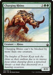 MTG ■緑/英語版■ 《突進するサイ/Charging Rhino》バトルボンド BBD