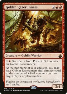 MTG ■赤/英語版■ 《ゴブリンの壊し走り/Goblin Razerunners》バトルボンド BBD