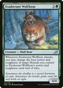 MTG ■緑/英語版■ 《溌剌とした狼熊/Exuberant Wolfbear》★FOIL★イコリア:巨獣の棲処 IKO