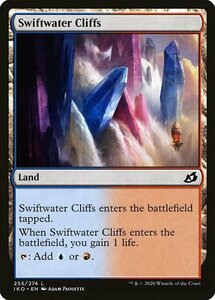 MTG ■土地/英語版■ 《急流の崖/Swiftwater Cliffs》★FOIL★イコリア:巨獣の棲処 IKO