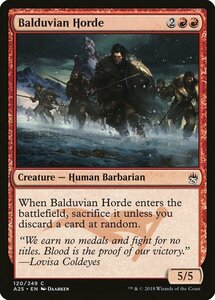 MTG ■赤/英語版■ 《バルデュヴィアの大軍/Balduvian Horde》マスターズ25th A25