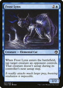 MTG ■青/英語版■ 《霜のオオヤマネコ/Frost Lynx》 アイコニックマスターズ IMA