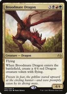 Mtg ■ Gold/English Version ■ &lt;&lt; Молодежный Dragon/Broodmate Dragon &gt;&gt; Modern Masters 2017 MM3