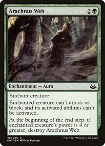 MTG ■緑/英語版■ 《アラクナスの蜘蛛の巣/Arachnus Web》★FOIL★ モダンマスターズ2017 MM3