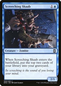 MTG ■青/英語版■ 《金切り声のスカーブ/Screeching Skaab》 エターナルマスターズ EMA