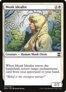 MTG ■白/英語版■ 《理想主義の修道士/Monk Idealist》 エターナルマスターズ EMA