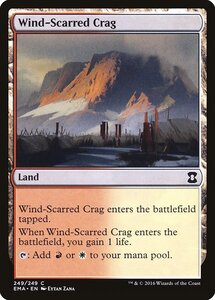 MTG ■土地/英語版■ 《風に削られた岩山/Wind-Scarred Crag》 エターナルマスターズ EMA