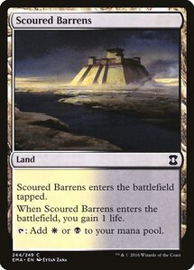 MTG ■土地/英語版■ 《磨かれたやせ地/Scoured Barrens》 エターナルマスターズ EMA