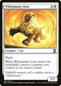 MTG ■白/英語版■ 《白たてがみのライオン/Whitemane Lion》 エターナルマスターズ EMA