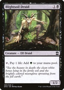 MTG ■黒/英語版■ 《病み土のドルイド/Blightsoil Druid》 エターナルマスターズ EMA