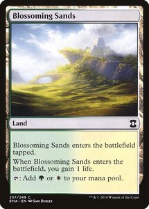 MTG ■土地/英語版■ 《花咲く砂地/Blossoming Sands》 エターナルマスターズ EMA