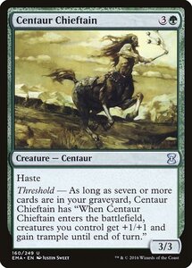 MTG ■緑/英語版■ 《ケンタウルスの酋長/Centaur Chieftain》 エターナルマスターズ EMA