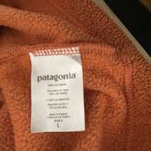 patagonia パタゴニア キャプリーン フリース ハーフジップ プルオーバー オレンジ　L アウトドア ワンポイント_画像4