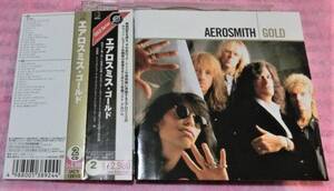 廃盤Geffen YICY-1281/2帯付 エアロスミス・ゴールド // AEROSMITH GOLD 2CD 34曲 国内盤 / 帯付 Geffen-BEST