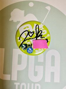 非売品女子プロゴルフ宮里美香プロ直筆サイン入り2019公式団結缶バッジグリーン激レア現品限りJLPGA