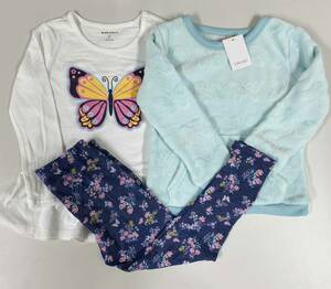  new goods 120 * 3 point set BCBG girls cost ko top and bottom 5T fleece tops tunic leggings reverse side nappy setup girl 120 115