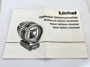  free shipping * Linhof Lynn ho f large size camera for finder universal finder owner manual use instructions foreign language version rare rare 