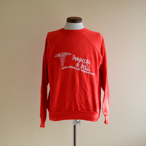 80s UNIVERSITY OF UTAH カレッジスウェット 赤 表記L / カレッジプリント ケーリュケイオン ビンテージ 古着 USA