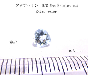 [Высококачественный AAA TOP 0,34CT] Aquamarine H/S 5mm Brioret Cut