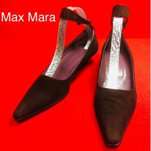 Max Mara マックスマーラ　スウェード　ブラウン　パンプス23.5