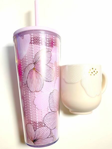 スターバックス スタバ 桜 コールドカップ タンブラー ソフトブロッサム 591ml マグソフト ブロッサムアイボリー 296ml