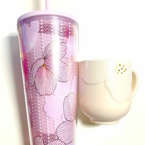 スターバックス スタバ 桜 コールドカップ タンブラー ソフトブロッサム 591ml マグソフト ブロッサムアイボリー 296ml