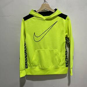 ☆送料無料☆NIKE☆ネオンカラー☆スウェットパーカー☆キッズL☆蛍光イエロー☆カモフラ☆迷彩☆F20c