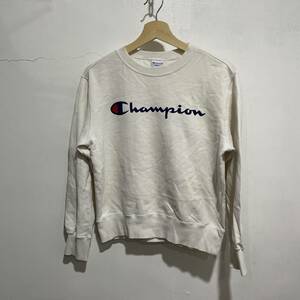 ☆送料無料☆Champion☆チャンピオン☆筆記体ロゴプリントスウェット☆白☆S☆C21c