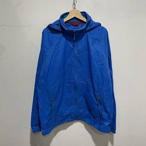 ☆送料無料☆LLbean☆ナイロンマウンテンパーカー☆ブルー☆L☆ショート丈☆レインパーカー☆I21c