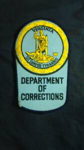 ★　アメリカ　刑務所　ワッペン　VIRGINIA DEPARTMENT OF CORRECTION ★