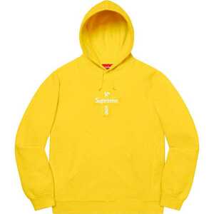 新品 海外 Mサイズ★Supreme Cross Box Logo Hooded Sweatshirt Lemon yellow シュプリーム クロス ボックスロゴ フーディー パーカー 黄色