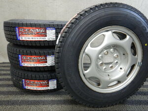 SHT4894■165/80R14 91/90N LT GOOD YEAR ICENAVI CARGO 21年 新品冬タイヤ ホイールセット■条件付送料無料■プロボックス サクシード